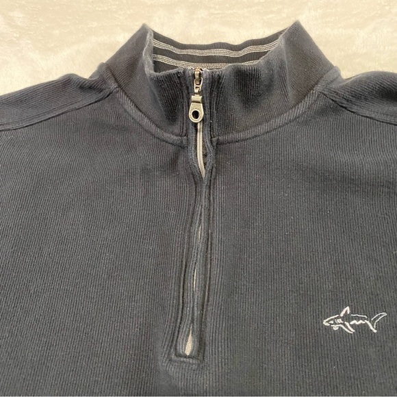 Greg Norman 1/4 Zip Pullover Sweater Long Sleeve Black Size Medium - Picture 3 of 10